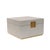 Sophisticated and functional, these decorative boxes feature a refined faux shagreen finish accented with warm gold...