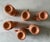 Ceramic Set of 6 Vintage Peach Pedestal Coffee Mugs For Sale - Image 7 of 8