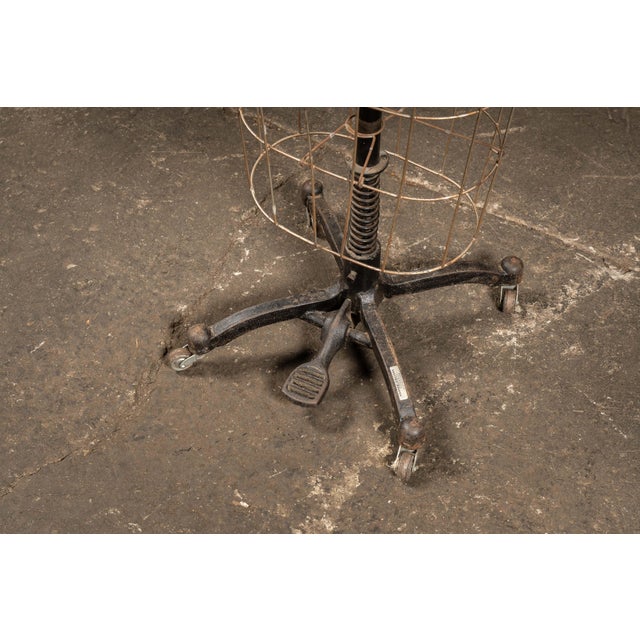 Antique Rolling Dress Form by Wolf For Sale - Image 11 of 12