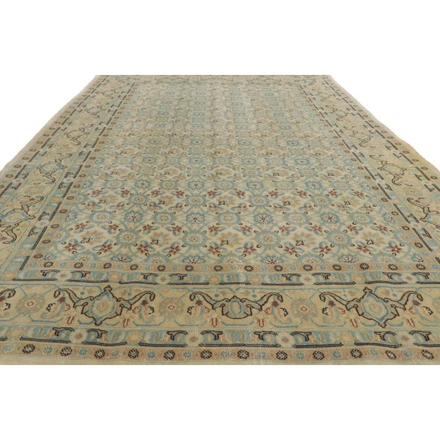 Antique Persian Mashhad Rug - 06'03 X 09'08 For Sale - Image 4 of 9