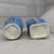 Ceramic 1915 Weller Art Pottery Blue Drapery Pair (2x) of Vases For Sale - Image 7 of 12