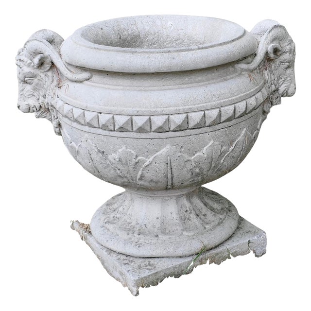 Vintage Rams Head Planter in Stone, 1930 For Sale