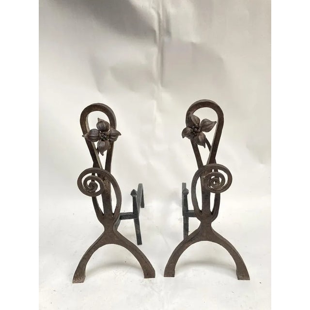 Wrought Iron Chenets, 1910s For Sale - Image 11 of 11