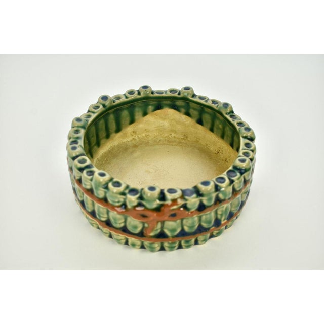 Vintage Ceramic Faux Bamboo Italian Trinket Dish Ashtray For Sale - Image 6 of 10