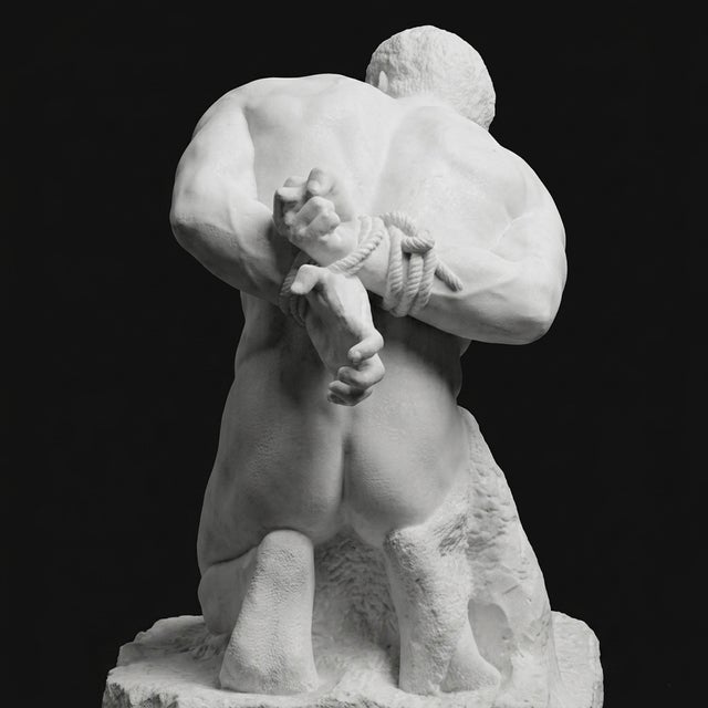 The Slave – Dramatic Classical Marble Sculpture For Sale - Image 4 of 4