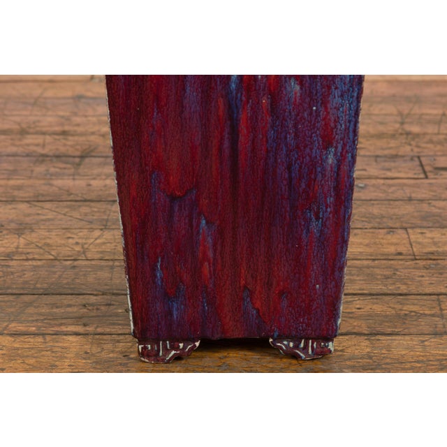 Ceramic Vintage Chinese Multi-Color Ceramic Garden Planter with Mythical Creatures For Sale - Image 7 of 13