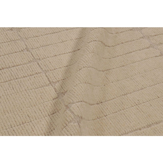 Textile Rug & Kilim’s Oversized Contemporary Textural Rug in Beige-Brown Tones For Sale - Image 7 of 8