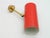 Beige Cylinder Wall Lamp with Red Shade and Chrome Arm by J.T. Kalmar, 1960s For Sale - Image 8 of 11