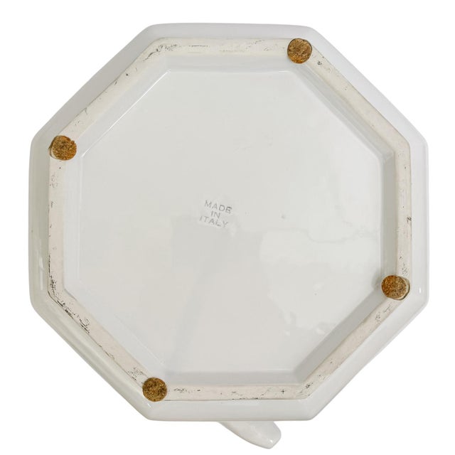 White 1960 Italian White Trompe L’Oeil Ceramic Fruit Bowl Topiary Centerpiece For Sale - Image 8 of 8