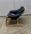 A Mid Century Scandinavian modern Black Leather Beech bentwood lounge chair by Skippers Mobler. Very clean chair with...