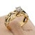 0.13 Ct Natural Diamond 14k Yellow Gold Openwork Scroll Design Ring, Size 5 For Sale - Image 9 of 13