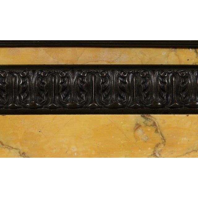 Empire Mantelpiece Set in Yellow Marble and Bronze, Early 19th Century, Set of 3 For Sale - Image 16 of 18