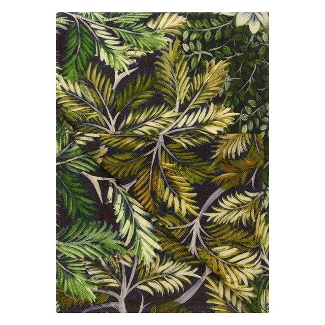 The Madhya Moss Wool Throw This stunning decorative printed wool throw features layers of verdant painterly leaves and...