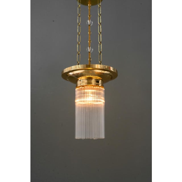 Art Deco Chandeliers with Glass Sticks, Vienna, 1920s, Set of 2 For Sale - Image 16 of 18