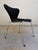 Series 7 Upholstered Chair in Black Genuine Leather by Arne Jacobsen for Fritz Hansen For Sale - Image 13 of 13