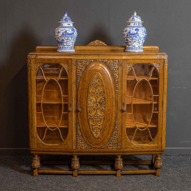 Early 20th Century Carved Oak Bookcase For Sale - Image 15 of 16