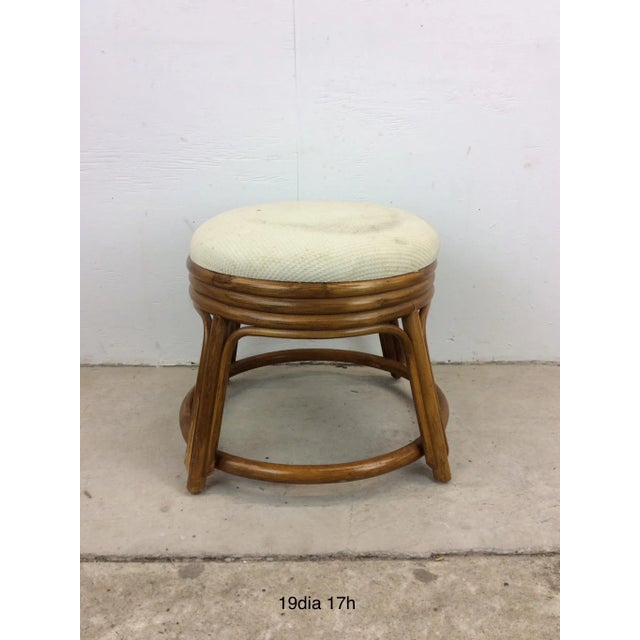 Vintage Rattan Footstool Ottoman Chairish