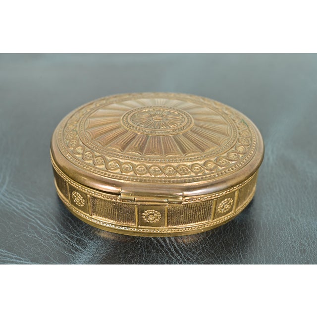 Metal Tiffany Studios New York Adam Pattern Bronze Doré Desk Box or Jewelry Box For Sale - Image 7 of 11