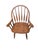 Traditional Vintage Oak Windsor-Style Paddle-Back Armchairs, a Pair For Sale - Image 3 of 4