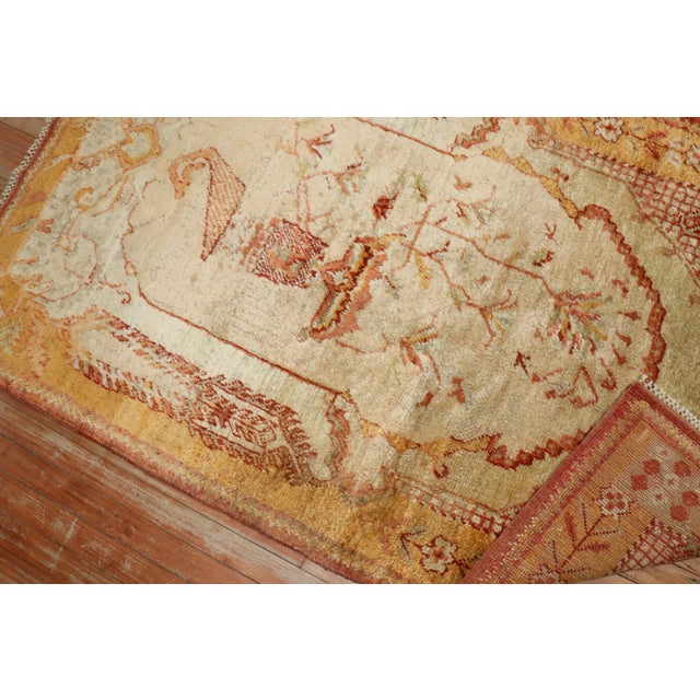 A Late 19th Century Angora wool Turkish Oushak rug Details rug no. j3645 size 3' 8" x 5' 8" (112 x 173 cm) rug type...