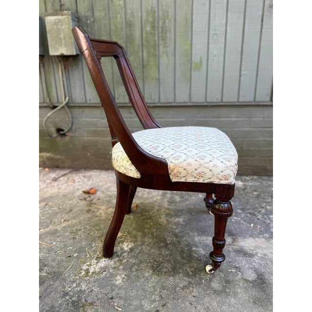 Early 20th Century Victorian Gondola Style Side Chair For Sale - Image 18 of 18