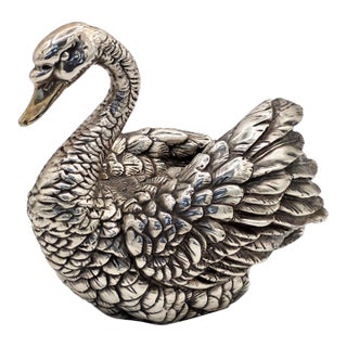 Vintage D’Argenta Silver-Plated Swan Sculpture, Mexico For Sale