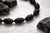 Metal Art Deco Style Black Onyx Beaded Necklace, Sterling Silver Clasp, 21.5" For Sale - Image 7 of 8