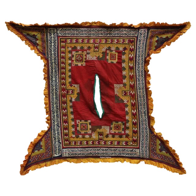 Vintage Hand Embroidered India Wall Hanging, 1920s For Sale