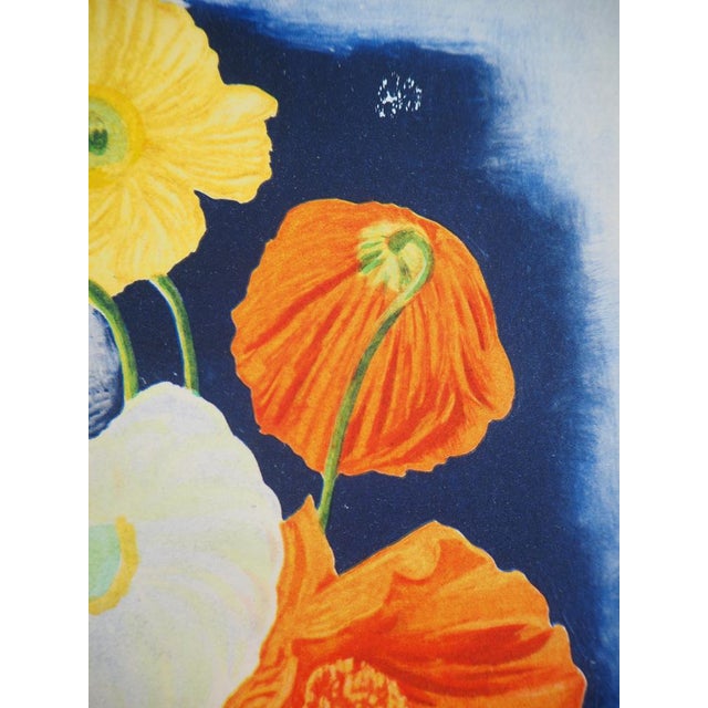 Moïse Kisling, Bouquet of Poppies, Original Lithograph For Sale - Image 6 of 7