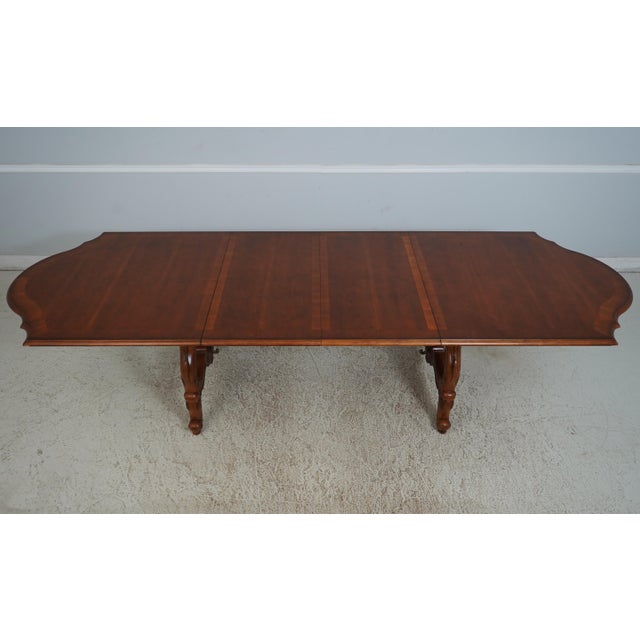 Continental Style Distressed Finish Dining Room Table For Sale - Image 9 of 12