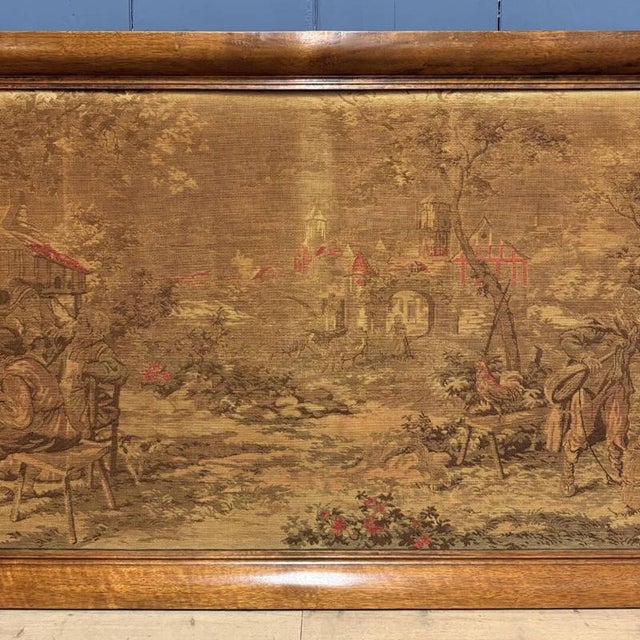 Large Woven Gobelin Tapestry in a Wooden Frame For Sale - Image 8 of 18