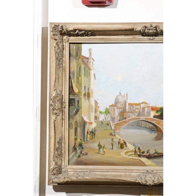Mid 19th Century Mid 19th Century Venetian Scene Oil Painting, Framed For Sale - Image 5 of 12