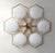 White 21st Century Hive Polished Brass Matte White Murano Flush Mount by Fabio LTD For Sale - Image 8 of 9