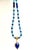 Artisan Handcrafted Lapis Lazuli Pendant Necklace in Blue Chalcedony and Golden Hematite For Sale - Image 15 of 15