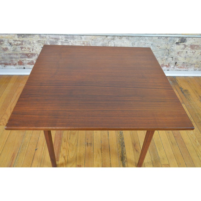 Jens Risom Designs Mid Century Danish Modern Walnut Occasional Table For Sale - Image 6 of 8