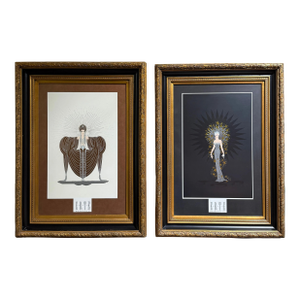 Incredible Pair of Framed Erté Lithographs of Radiance & Starstruck