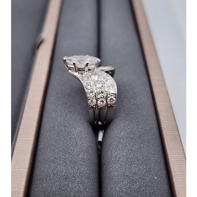 Early 21st Century 3.10 Ct Diamond Ring Size 6 For Sale - Image 5 of 8