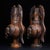 Bone 1950s Monumental Pair of Carved Horn Vases - Chinese Double Dragon Handled Bottles, 12kg For Sale - Image 7 of 10