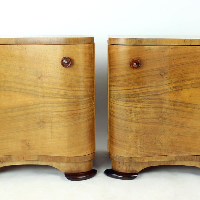 1930s Art Deco Bedside Tables by Jindřich Halabala for Up Závody, 1930s, Set of 2 For Sale - Image 5 of 18