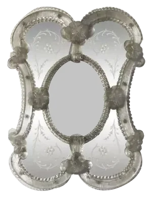 Venetian Murano Glass Mirror, Italy, 1950s