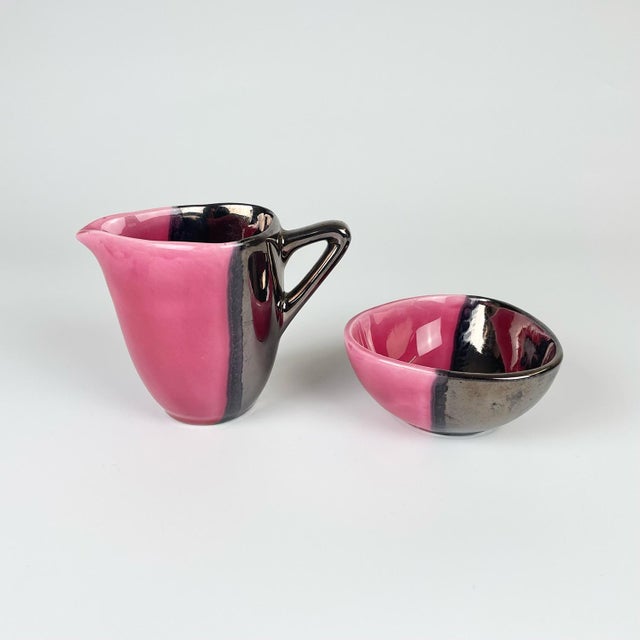 Ceramic Ceramic Coffee Set Luc from Vallauris, 1950s, Set of 12 For Sale - Image 7 of 12