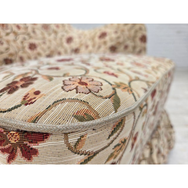 Danish Armchair in Jacquard Fabric and Ash Legs, 1970s For Sale - Image 11 of 18