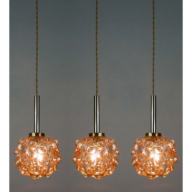 Gold Mid-Century Amber Bubble Pendant by Helena Tynell for Limburg, 1960s For Sale - Image 8 of 12