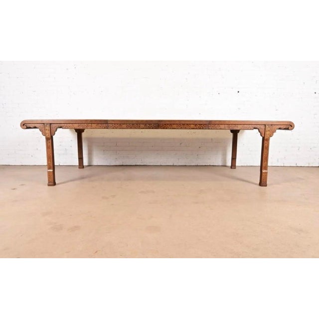 Drexel Heritage Hollywood Regency Chinoiserie Extension Dining Table, Circa 1970 For Sale - Image 14 of 18