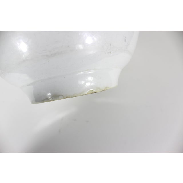 Antique 11” White Ironstone Mixing Bowl Dresden White Granite Country Farmhouse Made in Usa For Sale - Image 10 of 11