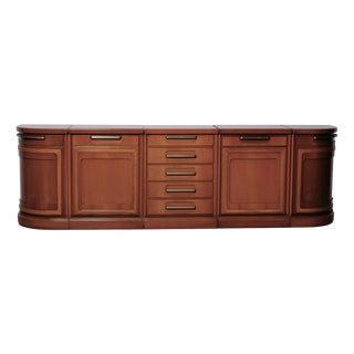 Italian Modular Sideboard in Wood, 1980s For Sale