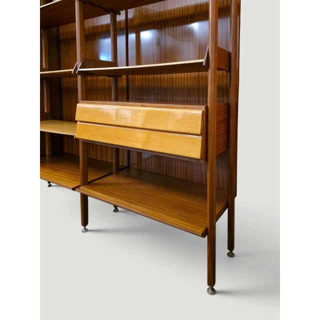 Brown Italian Wardrobe Bookcase by Vittorio Dassi, Italy, 1960s For Sale - Image 8 of 18