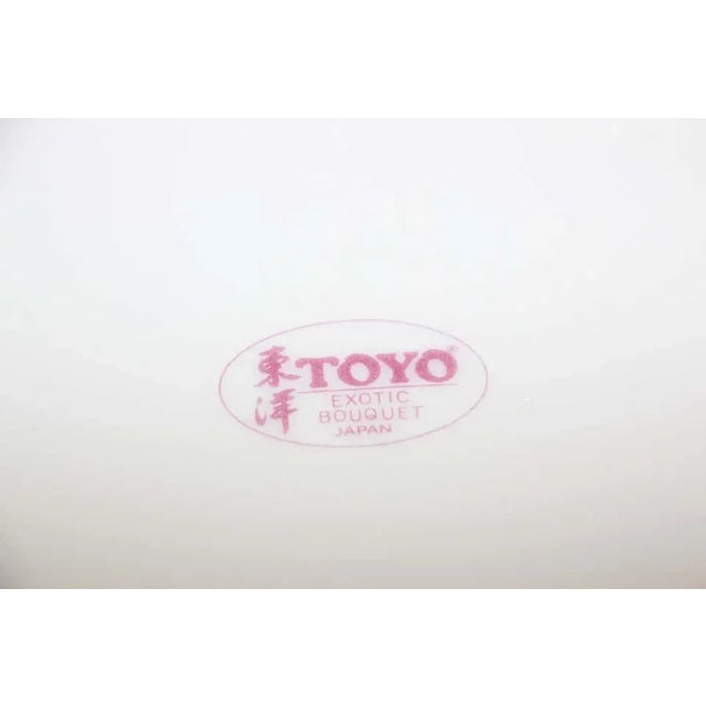 Metal Vintage Japanese Decorative Porcelain Toyo Plate For Sale - Image 7 of 8