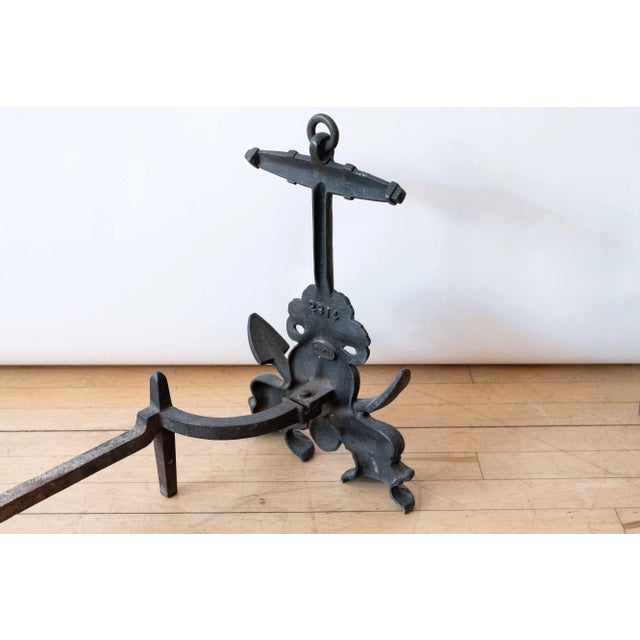 1920s 1920s Howes of Boston Anchor Andirons- a Pair For Sale - Image 5 of 6