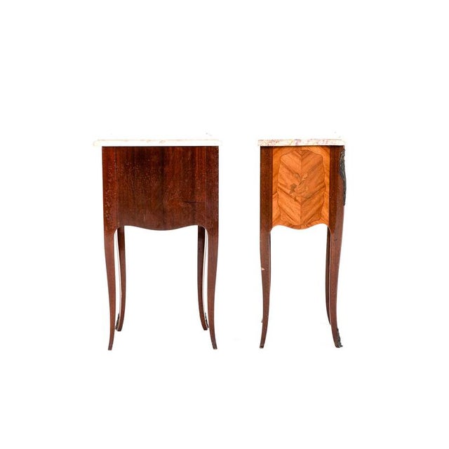 Louis XV Marquetry Bedside Cabinets, Set of 2 For Sale - Image 3 of 16